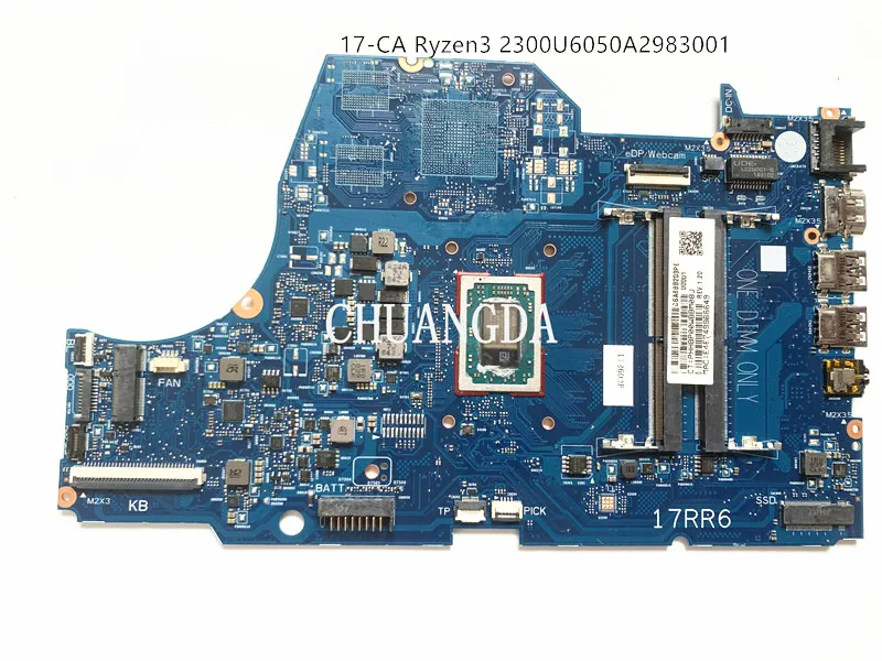 For HP Pavilion 17-CA laptop motherboard Ryzen 3 2300U CPU DDR4 L22718-601 L22718-001 6050A2983001-MB-A02