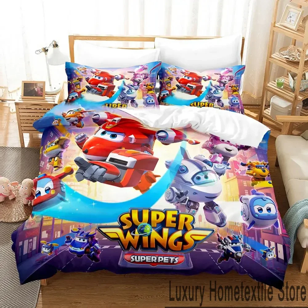 3D Print Super Cartoon Wings Bedding Set Boys Girls Twin Queen King Size Duvet Cover Pillowcase Bed boys Adult