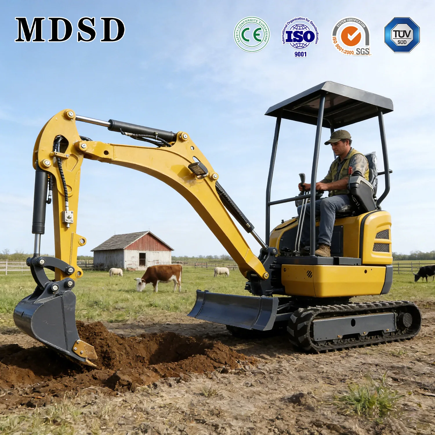 

Factory Direct 1.2 Ton Micro Excavator Customize Mini Digger Compact CE/EPA Small Excavator With Attachments For Narrow Space