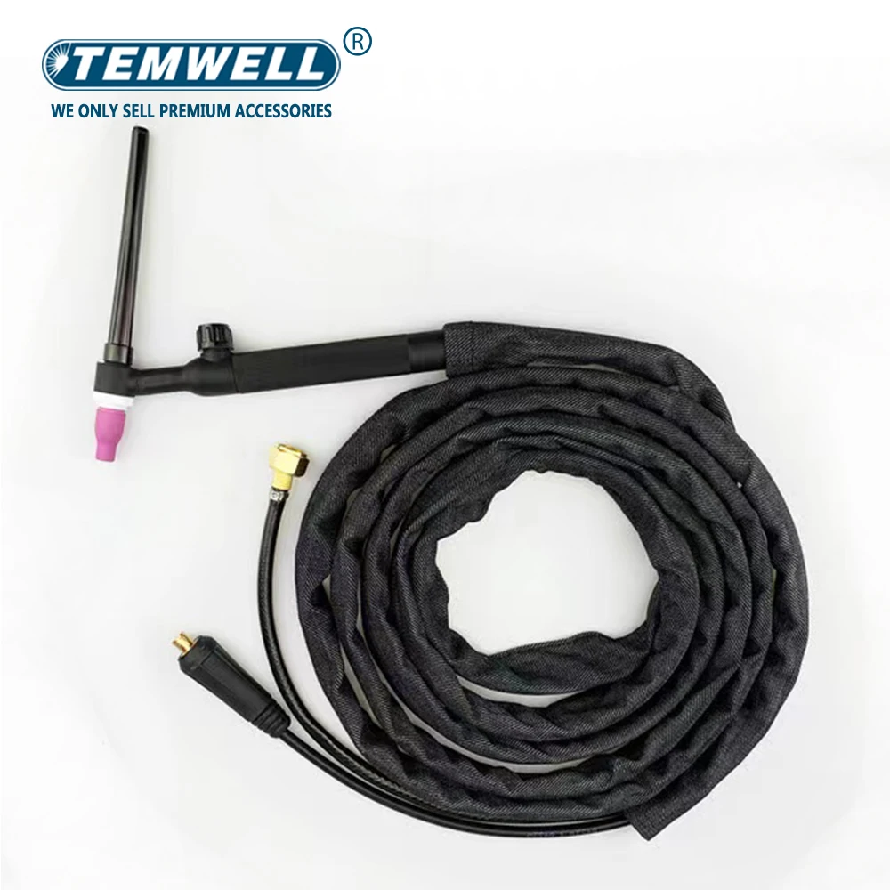 WP9FV TIG Torch 4m 13ft Gas Tungsten Arc Welding Torch  Argon Air Cooled Flexible Neck Gas Valve TIG Welding Torch