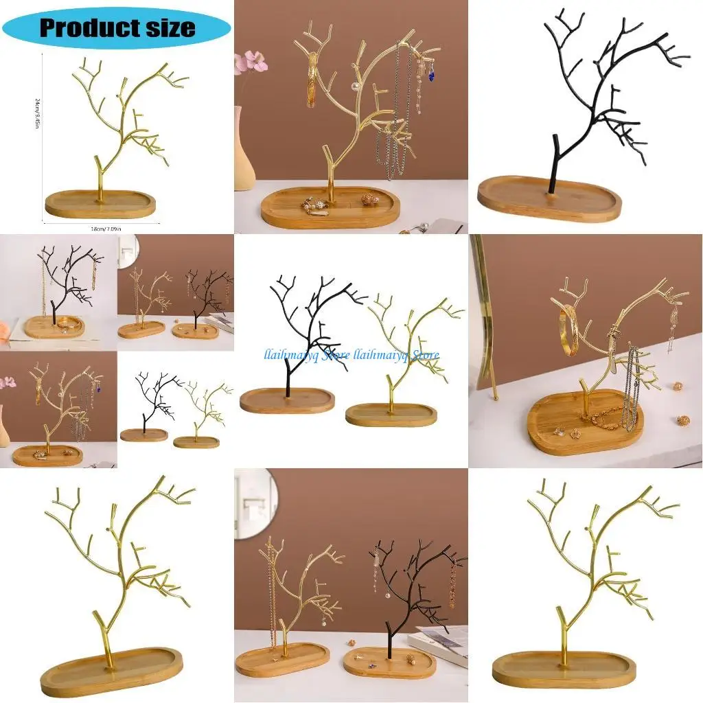 

573B Necklace Stand Tree Stylish Jewelry Holder Necklace Organizers for Jewelry