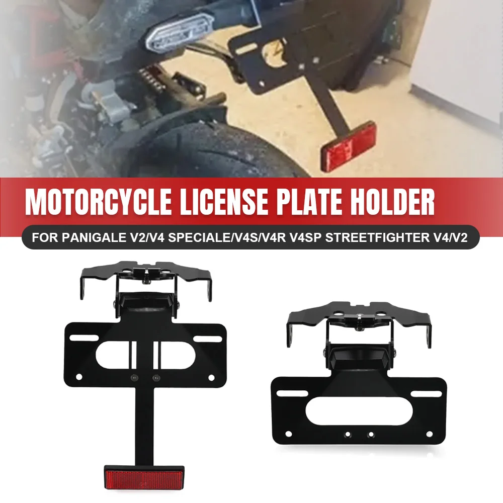 

Motorcycle Accessories For Ducati Panigale V2/V4 Speciale/V4S/V4R V4SP Streetfighter V4/V2 Number License Plate Holder Bracket