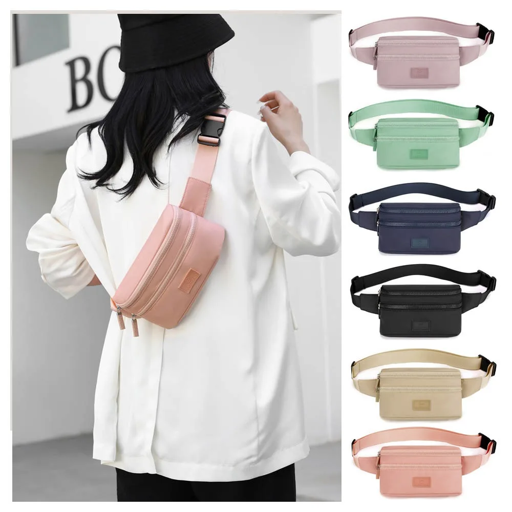 Riñonera impermeable para ocio al aire libre, bolsa organizadora de cambio de teléfono móvil resistente al desgaste, Material antinylon deportivo