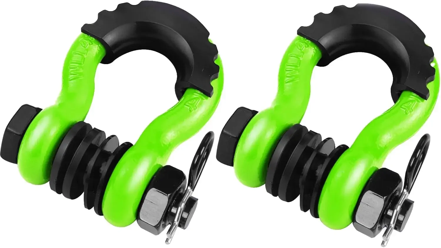 2-pack-high-strength-d-ring-shackle-3-4-inch-pin-with-7-8-inch-isolator-and-washer-vehicle-recovery-safety-security-kit-45000lb