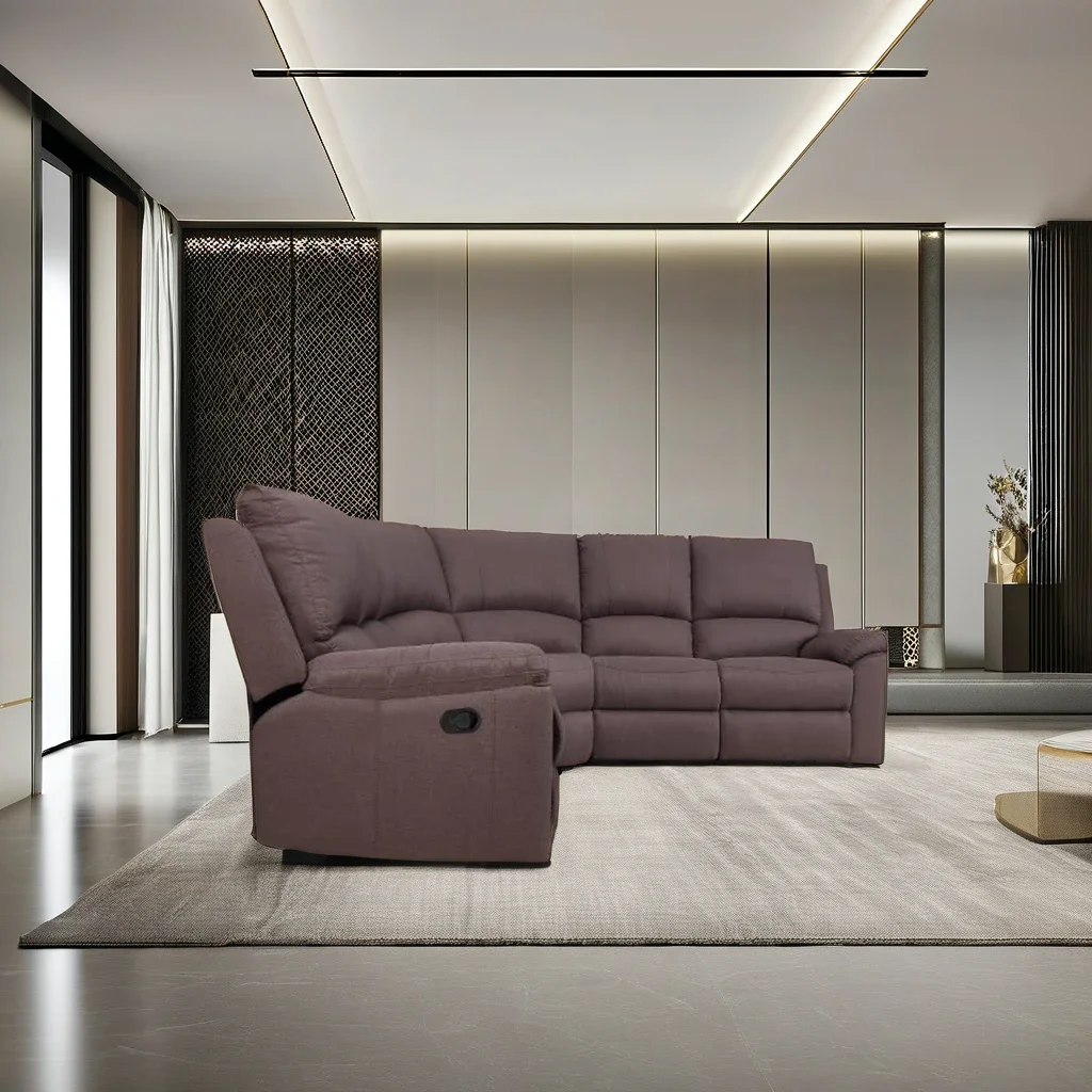 الأثاث المباشر الشوكولاته دليل طقم أريكة للاستلقاء L-شكل الاقسام ركن الأريكة أثاث غرفة المعيشة أريكة الزاوية الجلدية #2