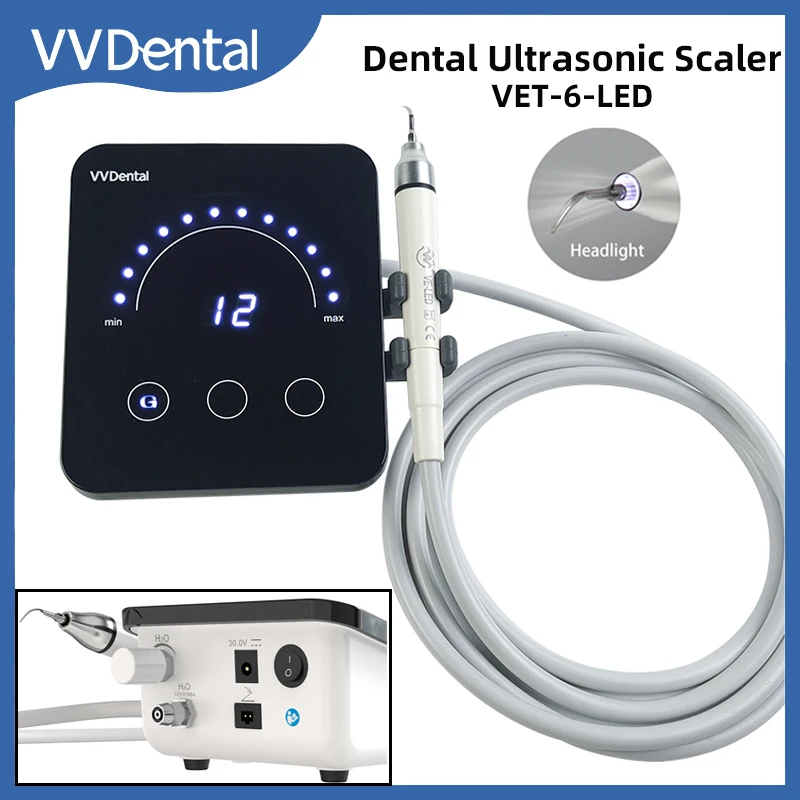 VVDental Ultrasonic Scaler Machin With Led Light Remove Tooth Calculus Smoke Stains Teeth Cleaning/ Whitening Tool For Dentist