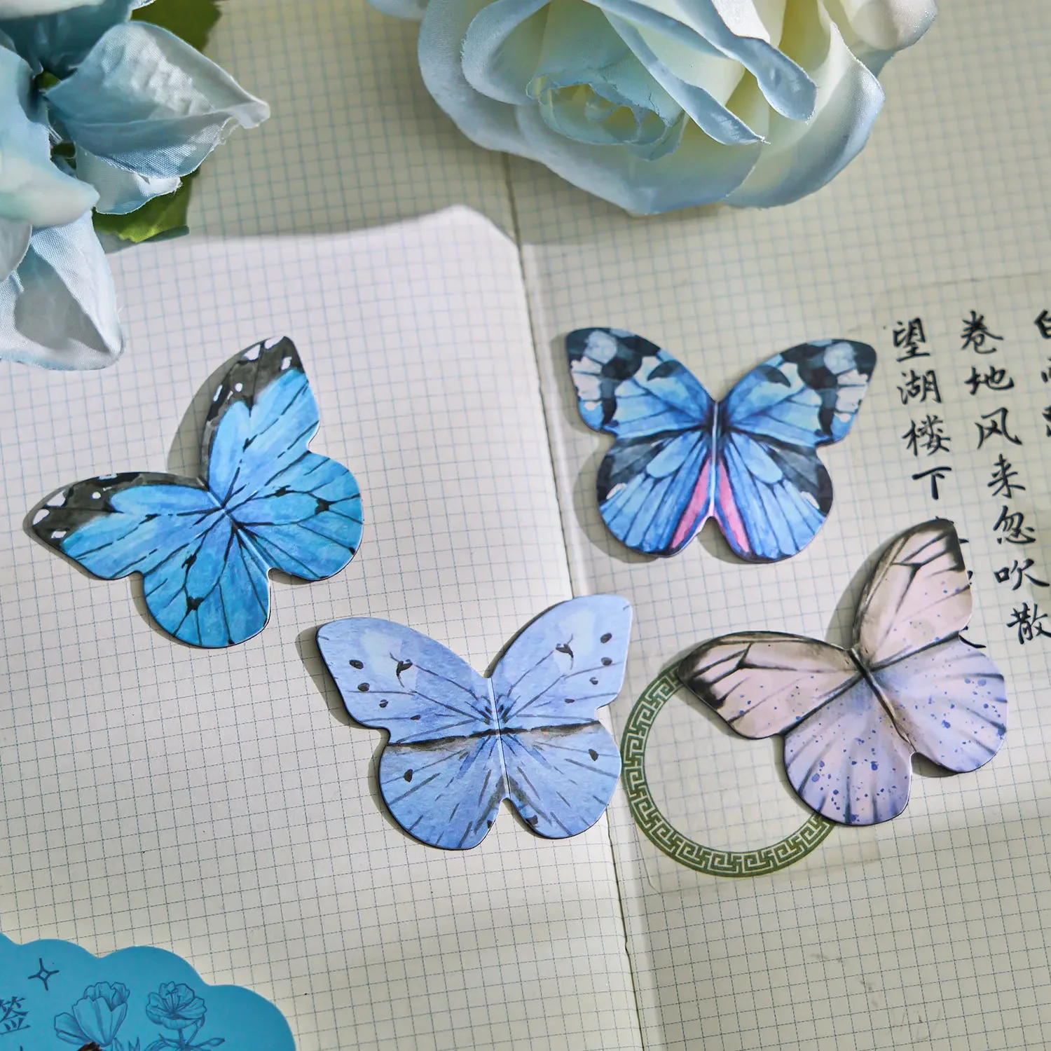 4pcs Pack Butterfly Magnetic Bookmark Reading Supplies Books Accessories Japanese Aesthetic Stationery Teacher Gift