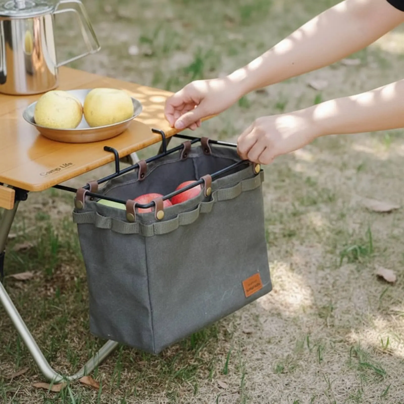 

Подвесная сумка-органайзер для стола, легкая, для кемпинга, портативная, для еды на природе, быстрая установка, снаряжение для активного отдыха