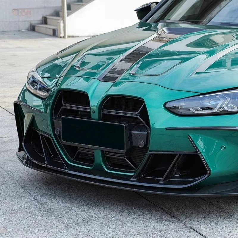 Paktechz Dry Carbon Fiber Body Kit Front Bumper Air Vent Trim Cover for M3 G80 M4 G82 G83