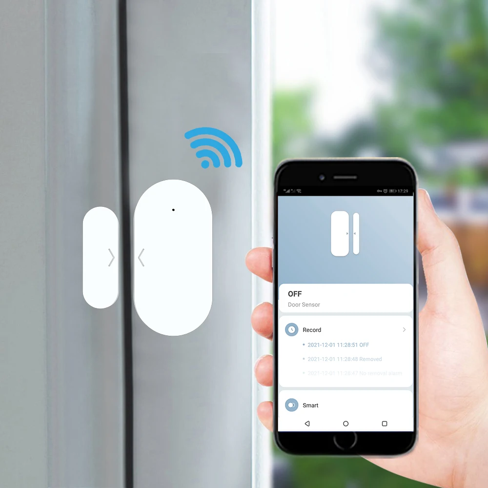 SMATRUL Tuya Zigbee Smart Door Window Sensor Wireless Open/Closed Detector Switch Alarm System For Alexa Google Home Gateway Hub