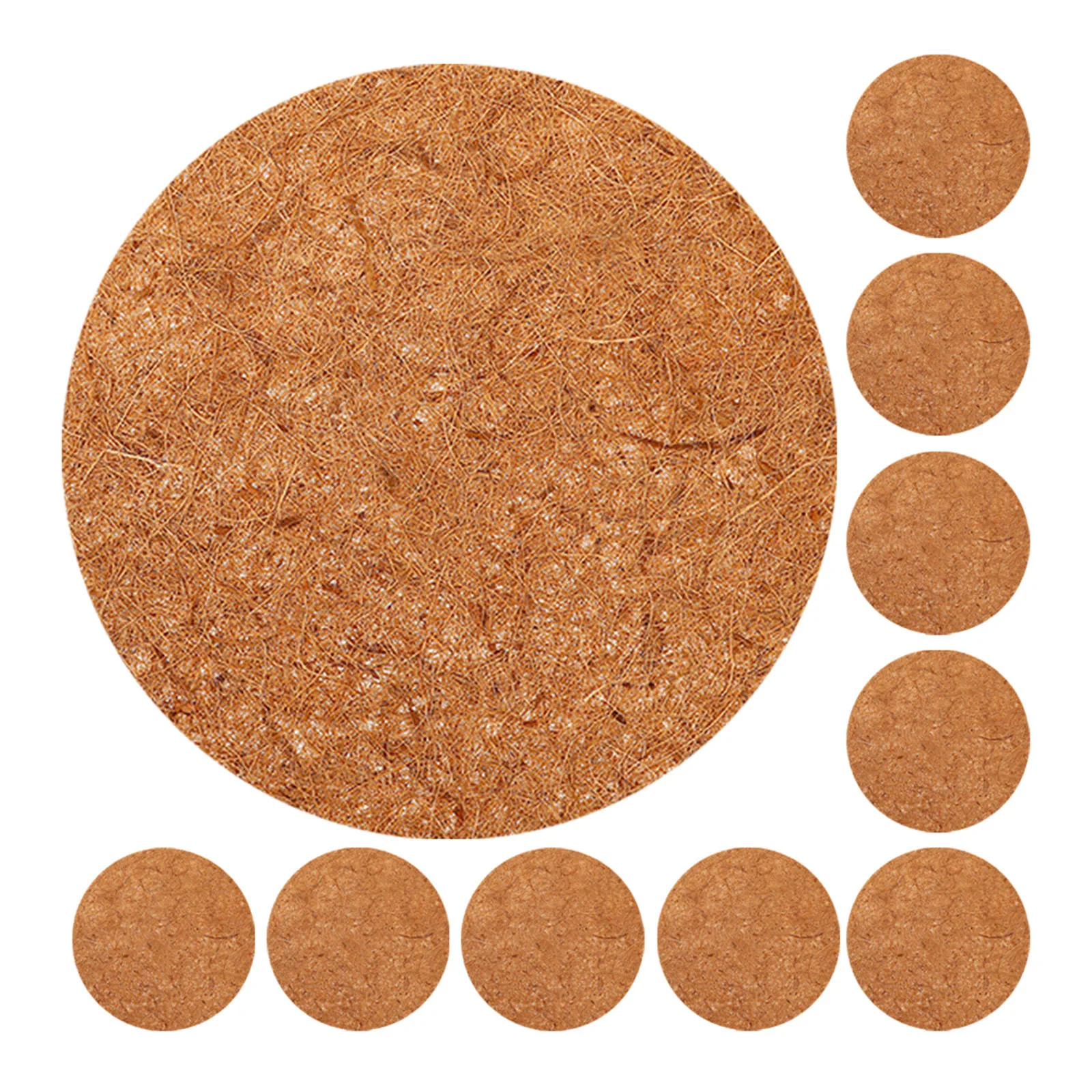

10 Pcs Where Breeding Bird Pad Nest Mat Nesting Material Egg Light Brown Coconut Fiber Pads