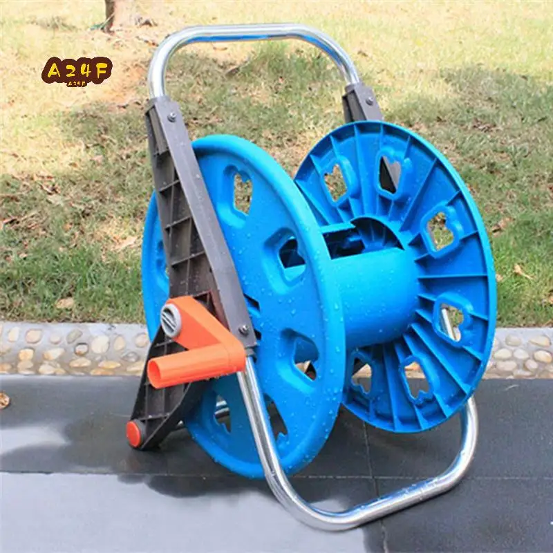 

A24F-1Set 5/8 In X 131Ft, Hose Holder ABS+Metal With Hose Adapter For Outside Garden Yard