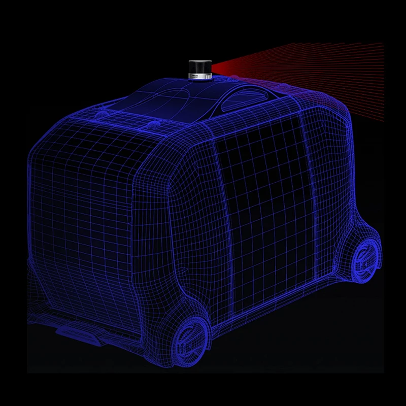 Sensori HESAI LiDAR ad alta precisione a 16 canali/32 canali di fascia media 360 °   Lidar per punto cieco zero HESAI XT16 e XT32