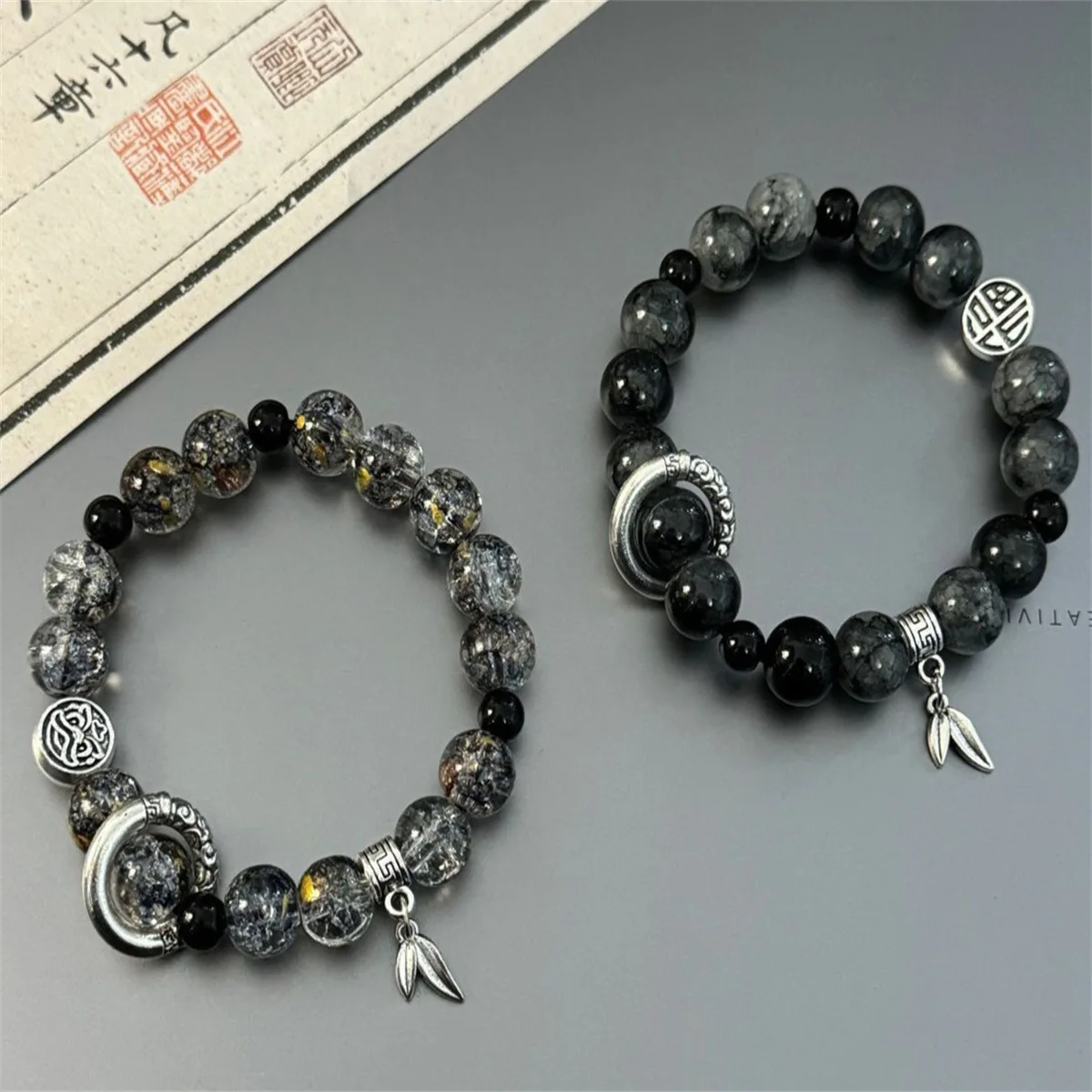 

Браслет для девочек ручной работы в старинном стиле Mochuan с глазурованными бусинами