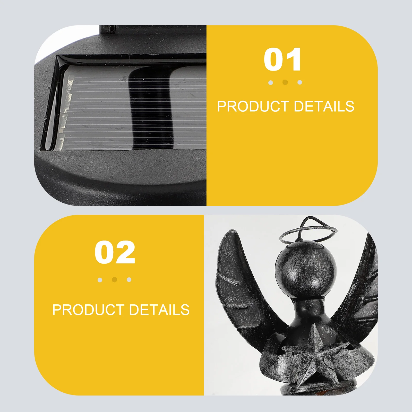 

1Pcs Solar Ground Insert Shape Iron Art Garden Outdoor Waterproof Decorative Lawn Light Solar Yard Lamp