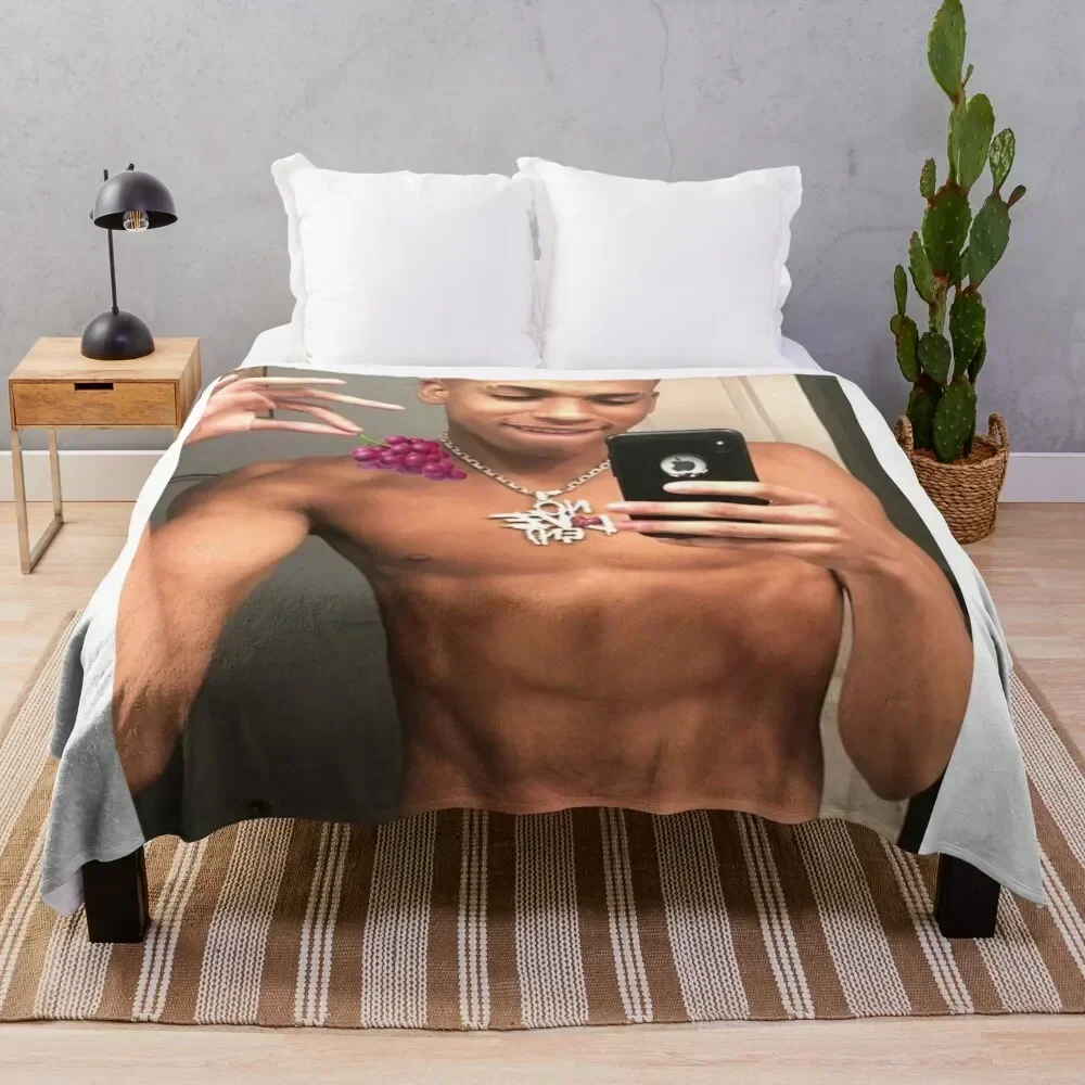 

NLE Choppa Throw Blanket Beautifuls Flannels Hairys Thermals For Travel Blankets