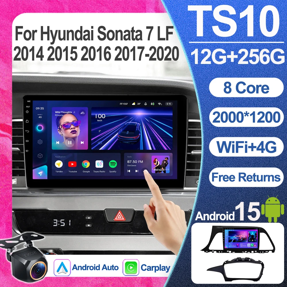 

Android Car Radio For Hyundai Sonata 7 LF 2014 2015 2016 2017-2020 GPS Navigation Auto Stereo Multimedia Player 5G Wifi No 2din