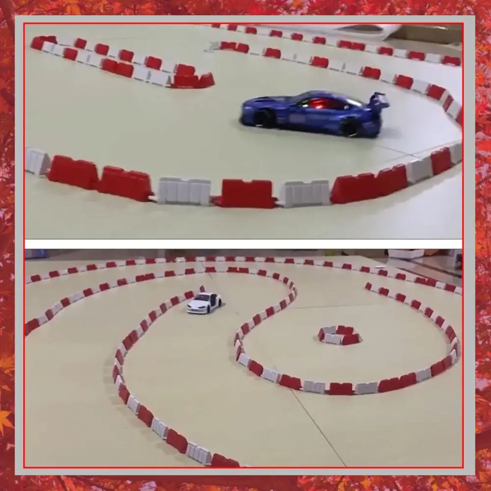 RC Car Field Fence Set Road Barrier Mini RC Drift Racing Car Track Set Drift Track for 1/14 1/16 1/18 1/24 1/28 Mini RC Car