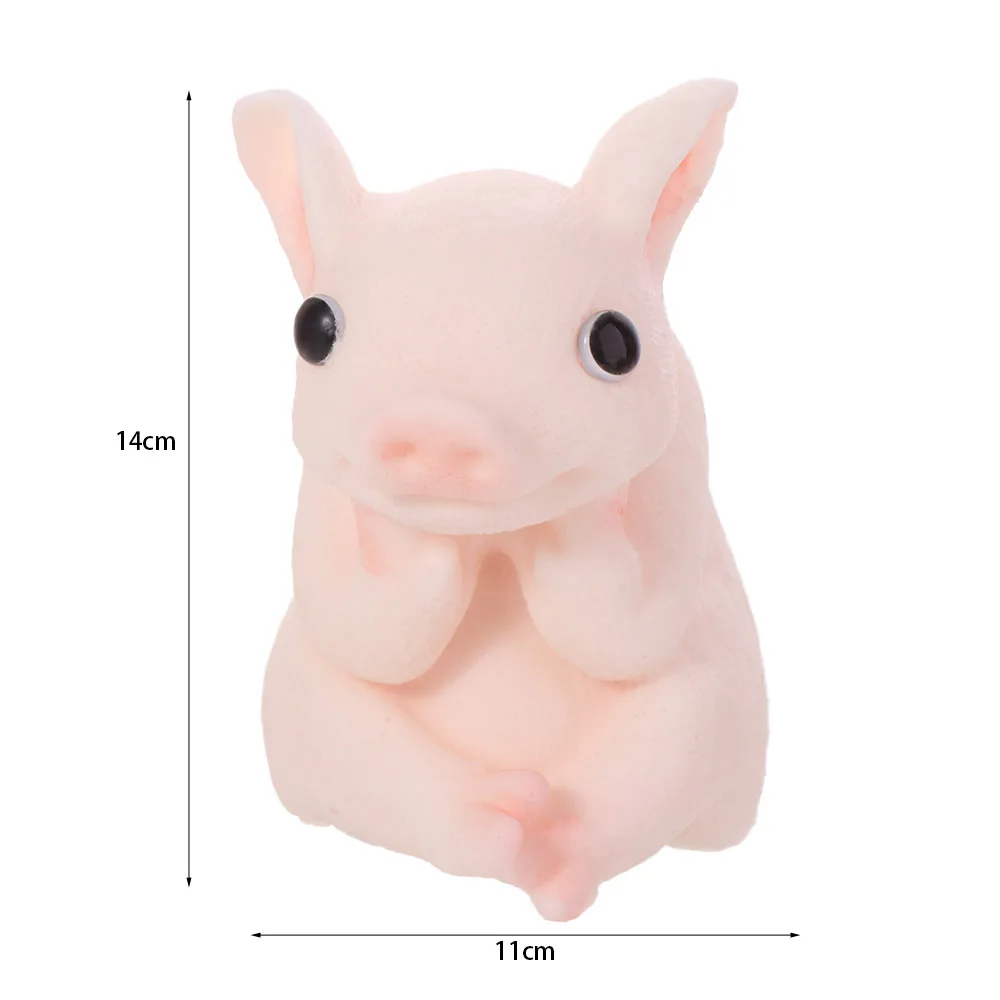 Brinquedo de apertar porquinho animal de recuperação lenta, brinquedo de simulação de animal de desenho animado, brinquedos macios e coloridos para crianças