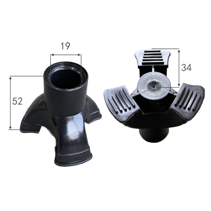1개 워킹 스틱 엔드 삼각대 지팡이 팁 자립형 고무 미끄럼 방지 고무 19mm 크루치 팁 엔드 바닥 크루치 액세서리