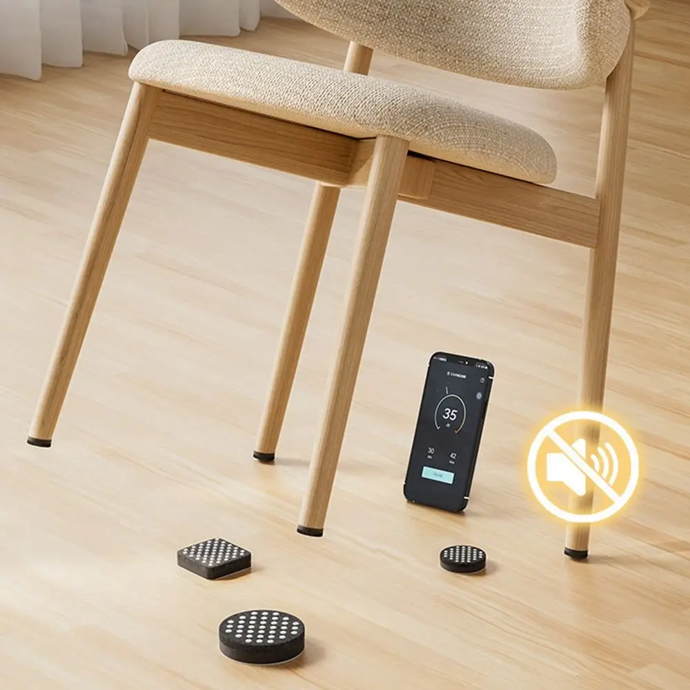 Self Adhesive Furniture Leg Pads Non-Slip Scratch Resistant Furniture Feet Protectors Noise Reducing Textured Surface