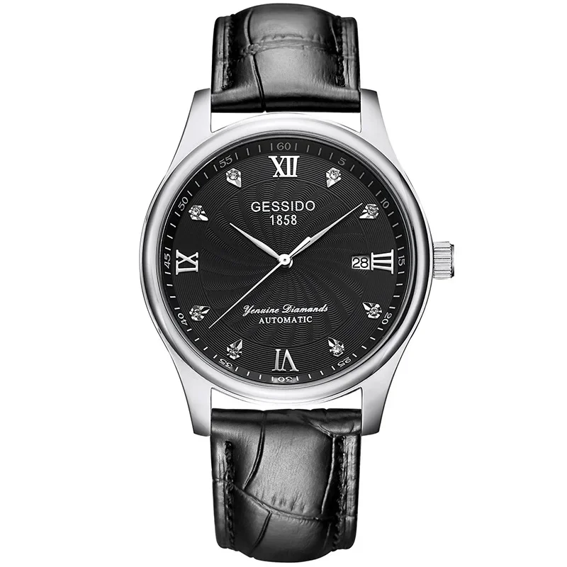 2025 ساعة كوارتز رفيعة للغاية مقاومة للماء للرجال، ساعة رجالية بتقويم عصري