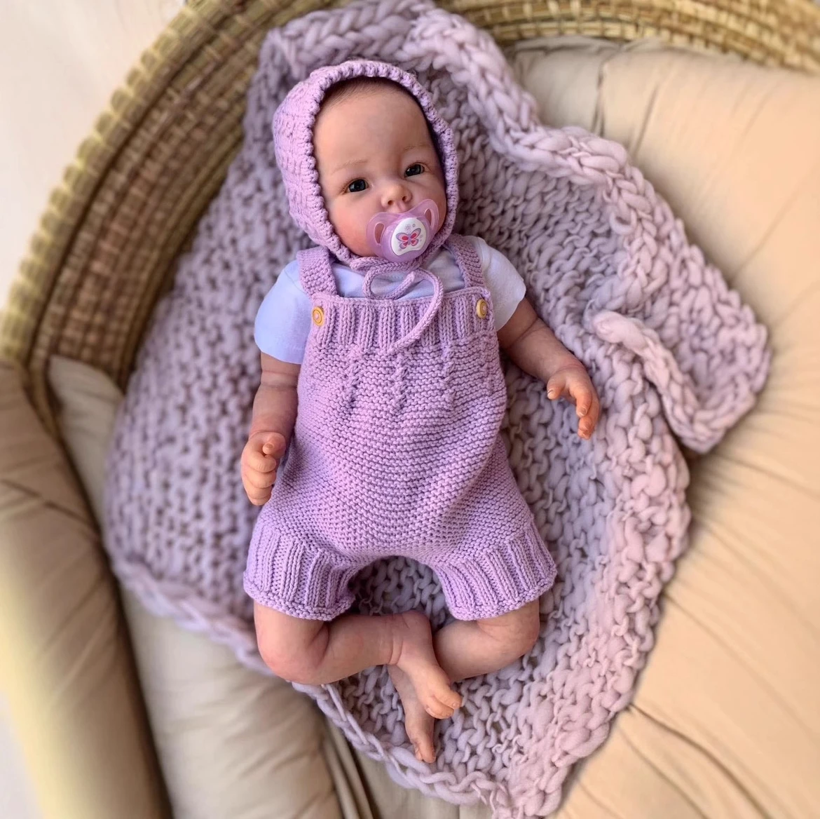 Baby Doll Reborn Seraphina da 20 pollici, dimensioni realistiche per neonati, texture della pelle 3D con vene visibili, bambola d'arte da collezione artigianale