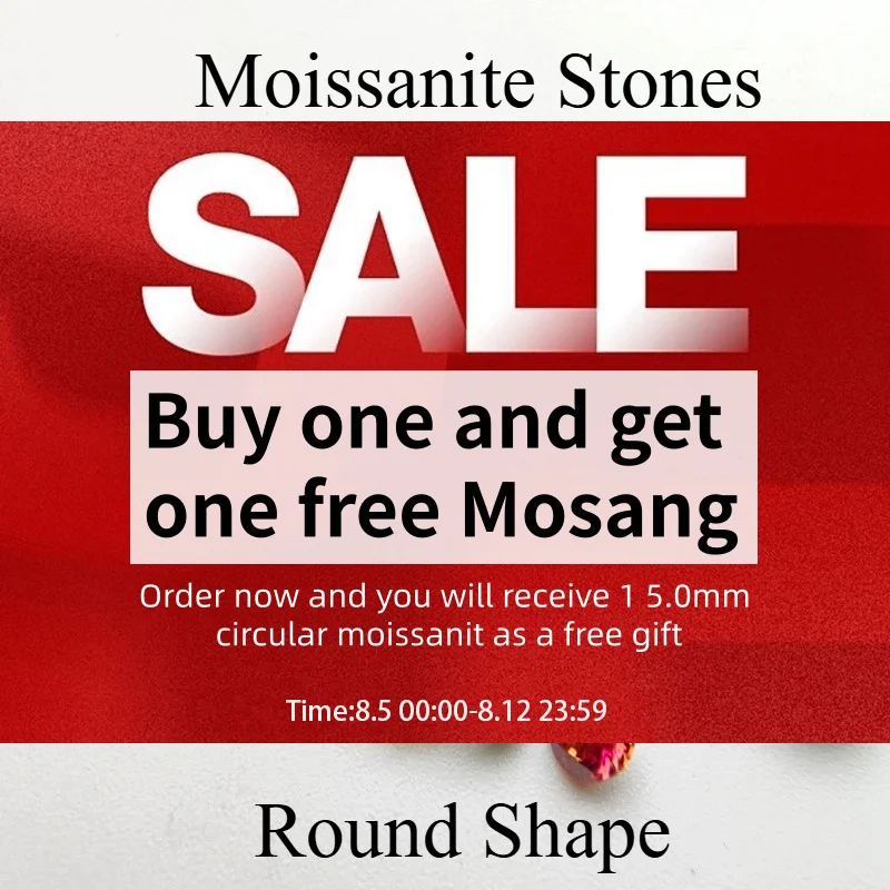 Moissanite Stones Multiple Colors Round Shape Small Sizes 3.0-4.5mm VVS1 Lab Diamonds Pass Diamond Tester for Diy Jewelry Making
