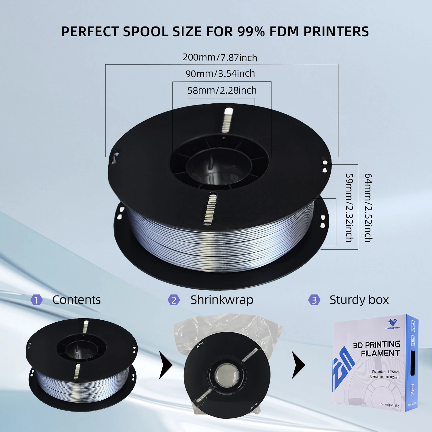 Filamento de seda PLA para impresora 3D, Material suave con textura de seda, 1,75mm, 1kg, envío rápido