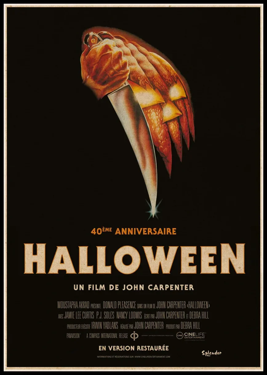 هدية الهالوين مايكل مايرز فيلم رعب كلاسيكي، طباعة ملصق قماش فني لديكور غرفة المعيشة، صورة جدار المنزل