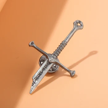Herr der Narsil gebrochenes Schwert Pins Brosche Film Aragorn Schwert Metall Abzeichen Brosche für Frauen Männer Anstecknadel Schmuck