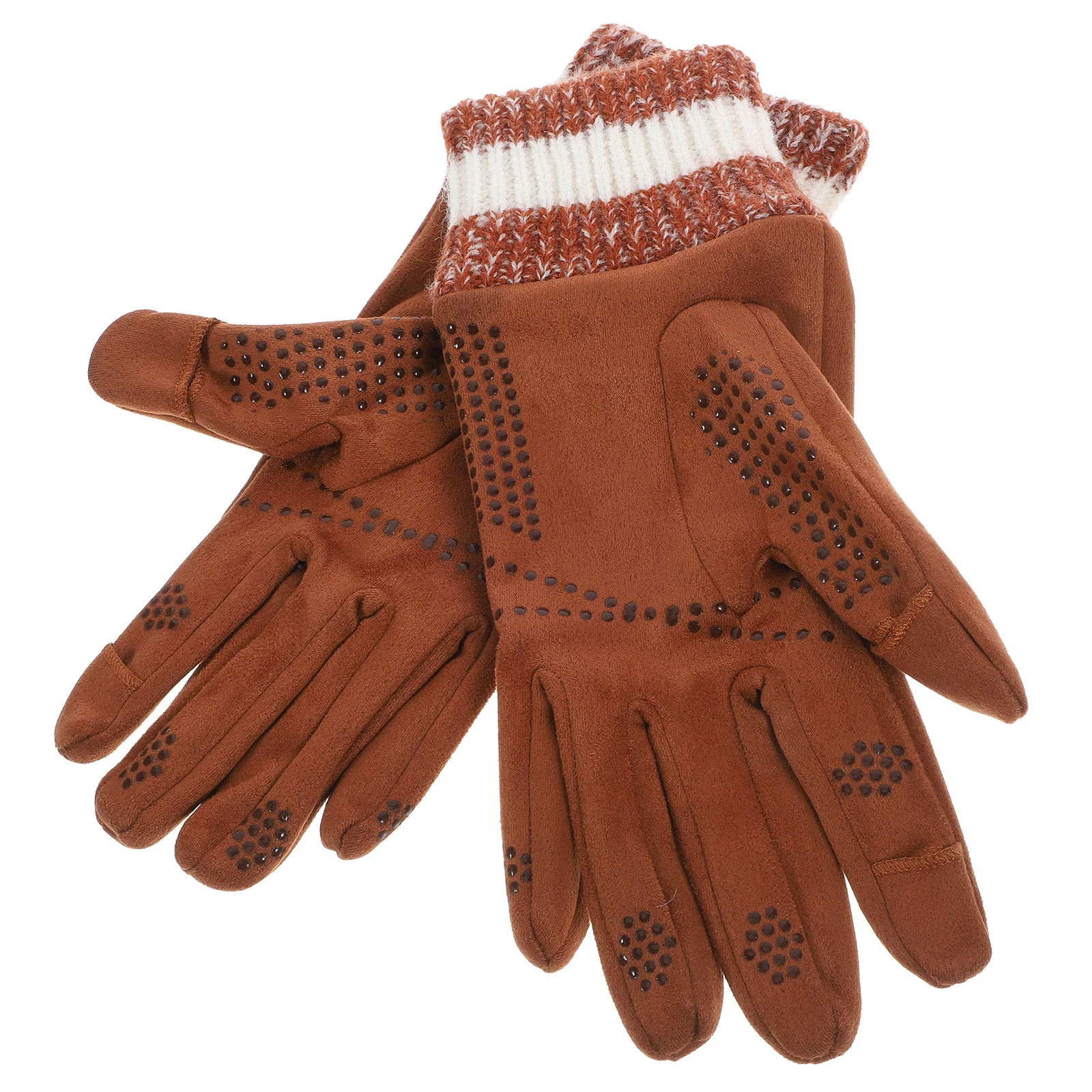 

1Pair Winter Warm Gloves Suede Full Finger Touchscreen Outdoor Cycling Driving Fishing Hiking Skateboarding Shock Absorbing