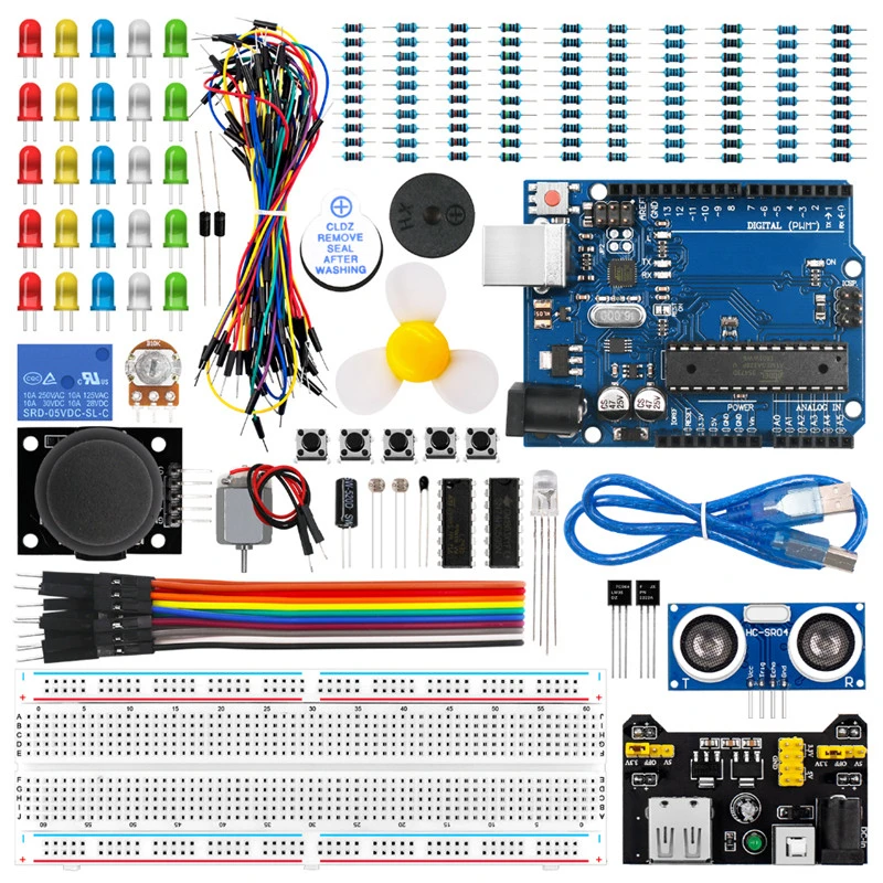 

Suitable for makers Arduino R3 improved development board 830-hole starter kit Novice entry-level kit