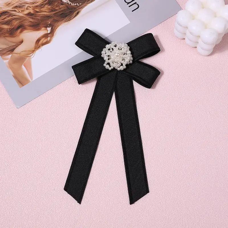 الحد الأدنى خمر الشريط ربطة القوس فيونكة بروش الحداد الصدار للنساء دعوى قميص طوق دبابيس ربطة العنق مجوهرات اكسسوارات #3