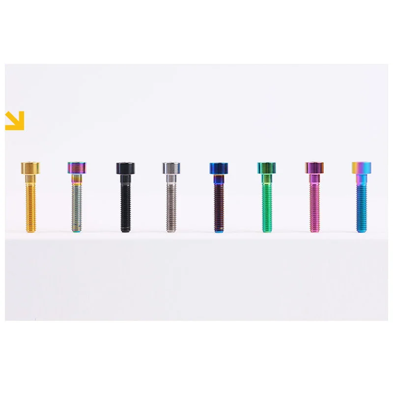 1/2/5pcs Titanium Bolts Classic Head  M6x30 35 40 45 50 55 60 65 70mm for Motorcycle Bicycle Disc Brake Caliper  Headset Top