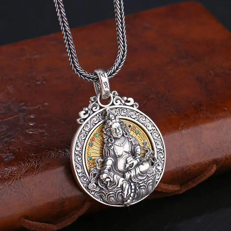 Twelve Zodiac Protecting Buddha Pendant For Men Jewelry Blessing Avalokitesvara Amitabha Samantabhadra Amulet Necklace Lady Gift