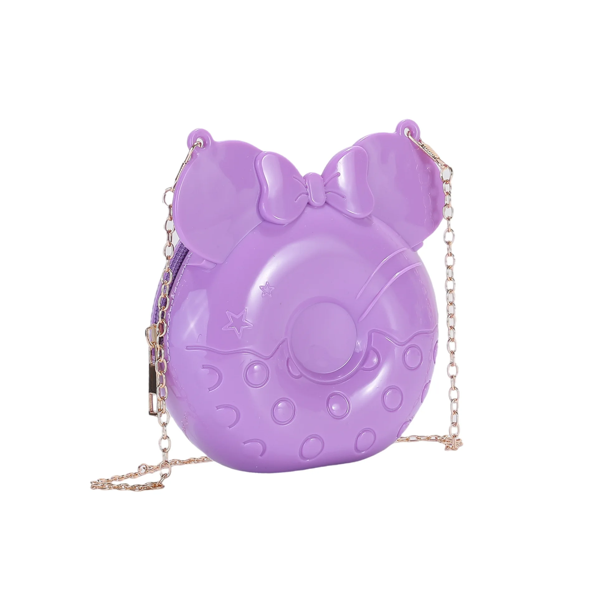 

2025 New Cute Children's Bag, Jelly Change Bag, Donut Mini Bag Shoulder Messenger Bags