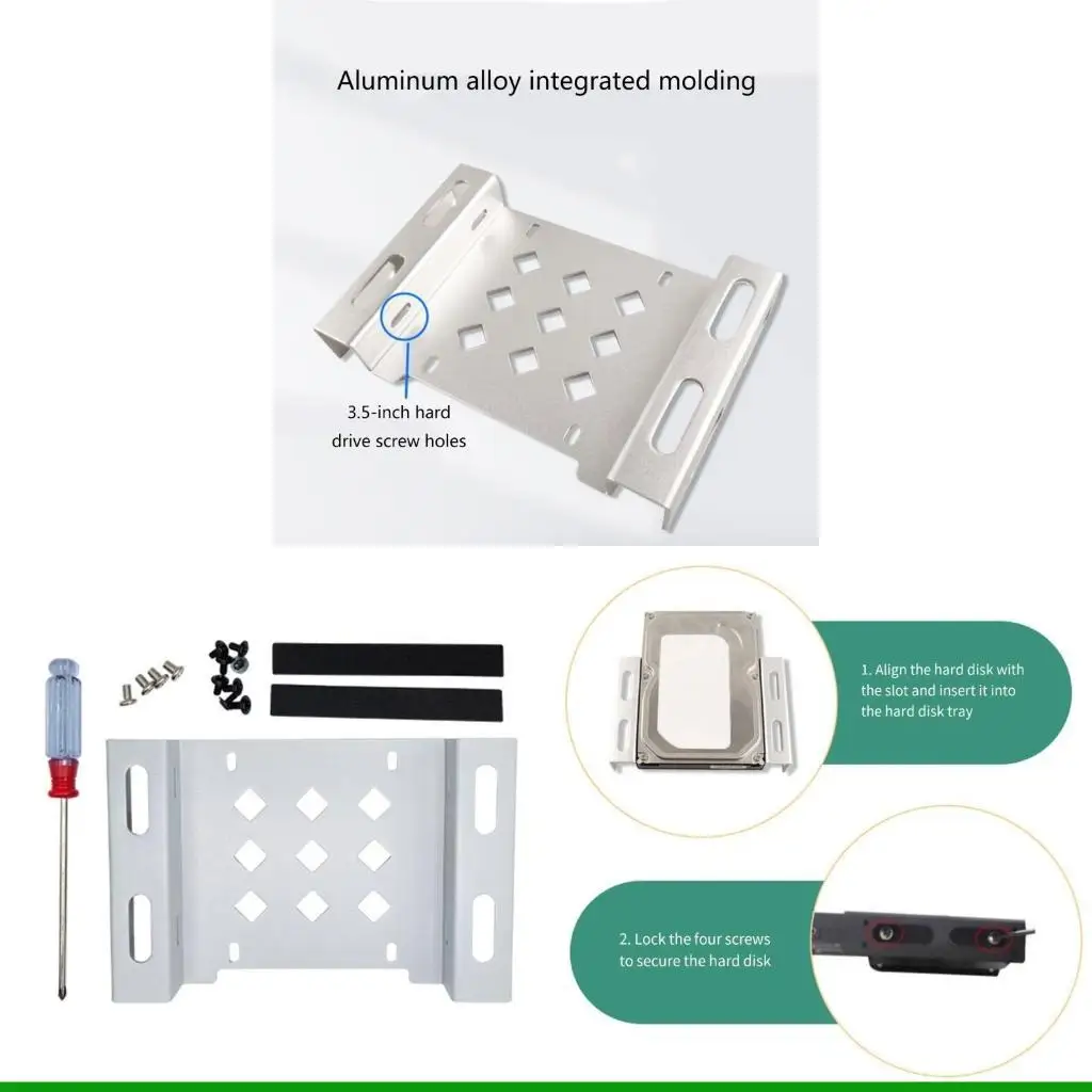 

U55C Внутренний металлический монтажный комплект Держатель кронштейна лотка для твердотельных накопителей 2,5 дюйма и жестких