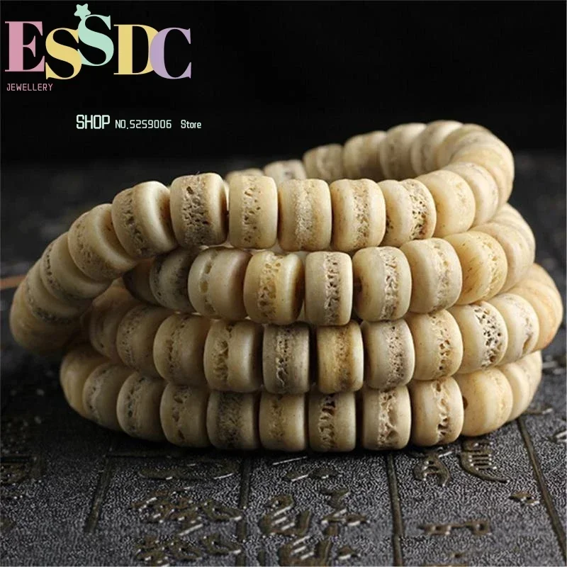 Fine Natural Tibetan Retro Authentic GA Ba Skull Eyebrow Bone Old Yak Beads Bracelet 108 Mala Prayer Hand Strings Dropship