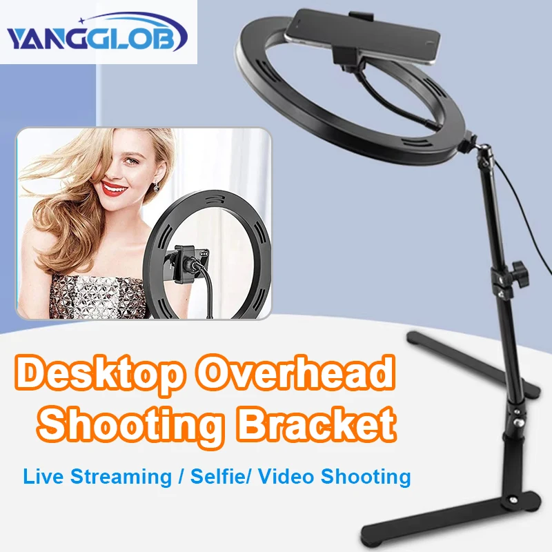 

Photography Phone Ringlight Tripod Dimmable LED Ring Light With Phone Holder Selfie Fill Ring Light Lamp Video Youtube Live Cook