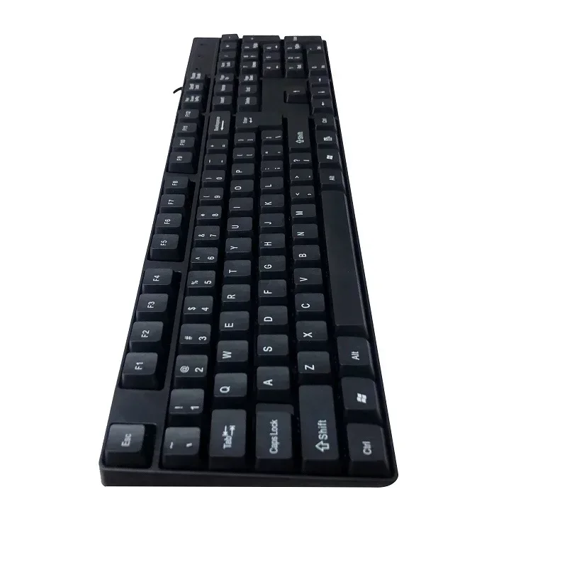 Teclado com fio de linguagem pequena Russo Espanhol Árabe Francês layout USB com fio 104 teclado de comércio exterior