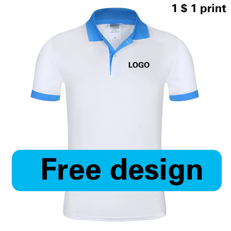 Summer Polo Short Shirts Custom Logo Embroidery Printing Design Hotel Coffee and Milk Tea Shop Waiter Supermarket Stores Tops