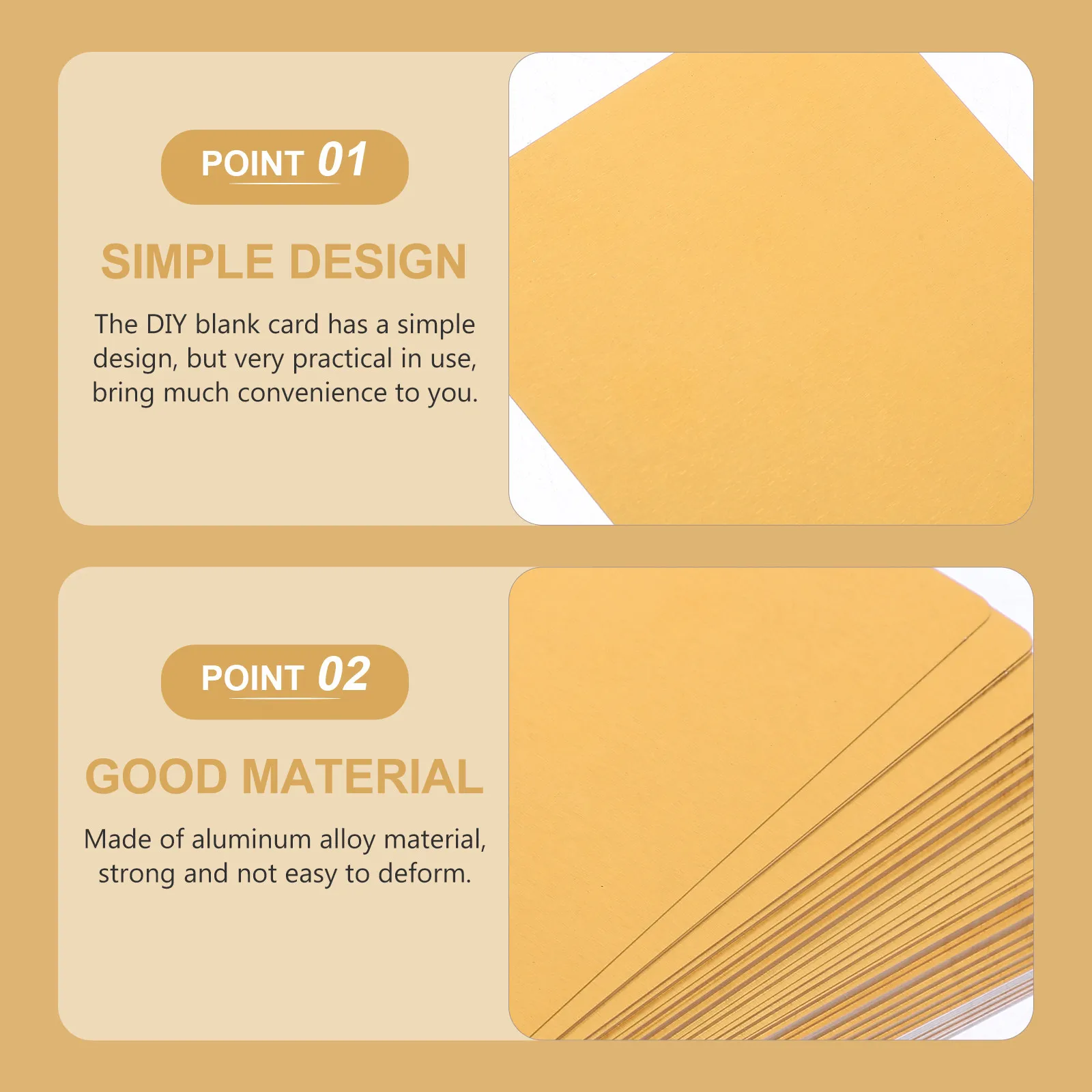 

100Pcs Blank Aluminum Business Cards Metal Name Card Blanks Engraving Ready Smooth Surface DIY Sublimation Blank Cards Elegant