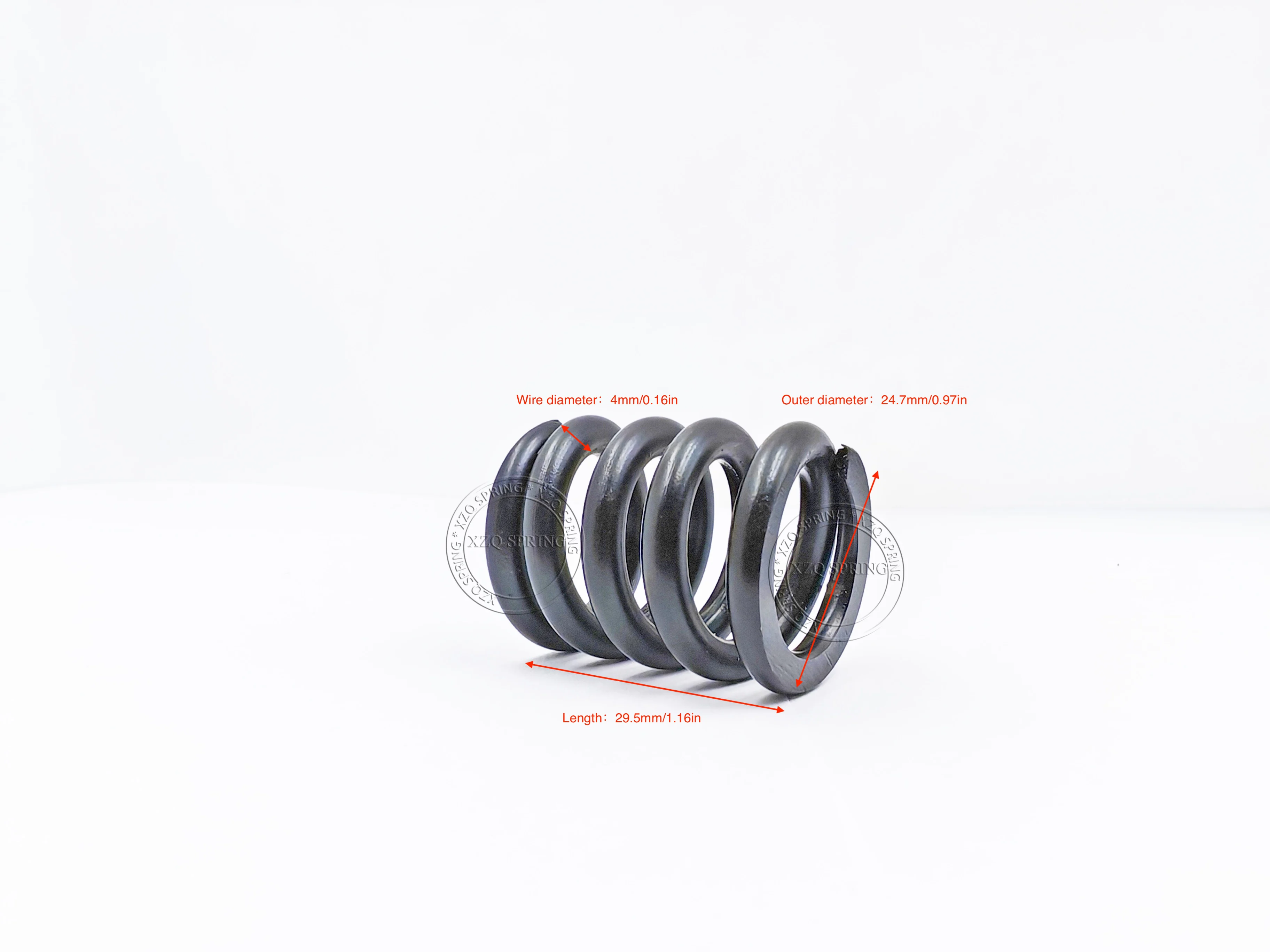 1PC Electrophoretic Coating Compression Spring for Mechanical Purposes 4mmx24.7mmx29.5mm (0.16in X 0.97in X 1.16in)