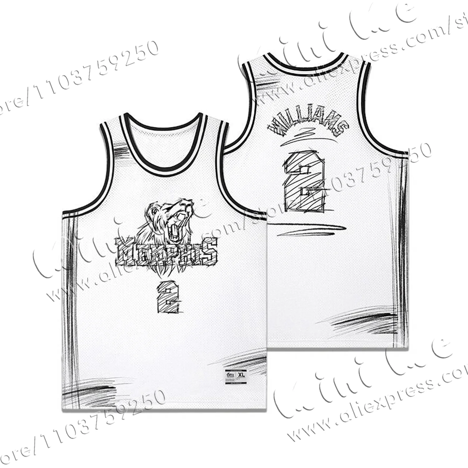 Summer New Hot Sale Morant Sleeveless Jersey Grizzlies Men's MINISO Breathable Kid sanrio Kuromi Quality Children's Unisex Top