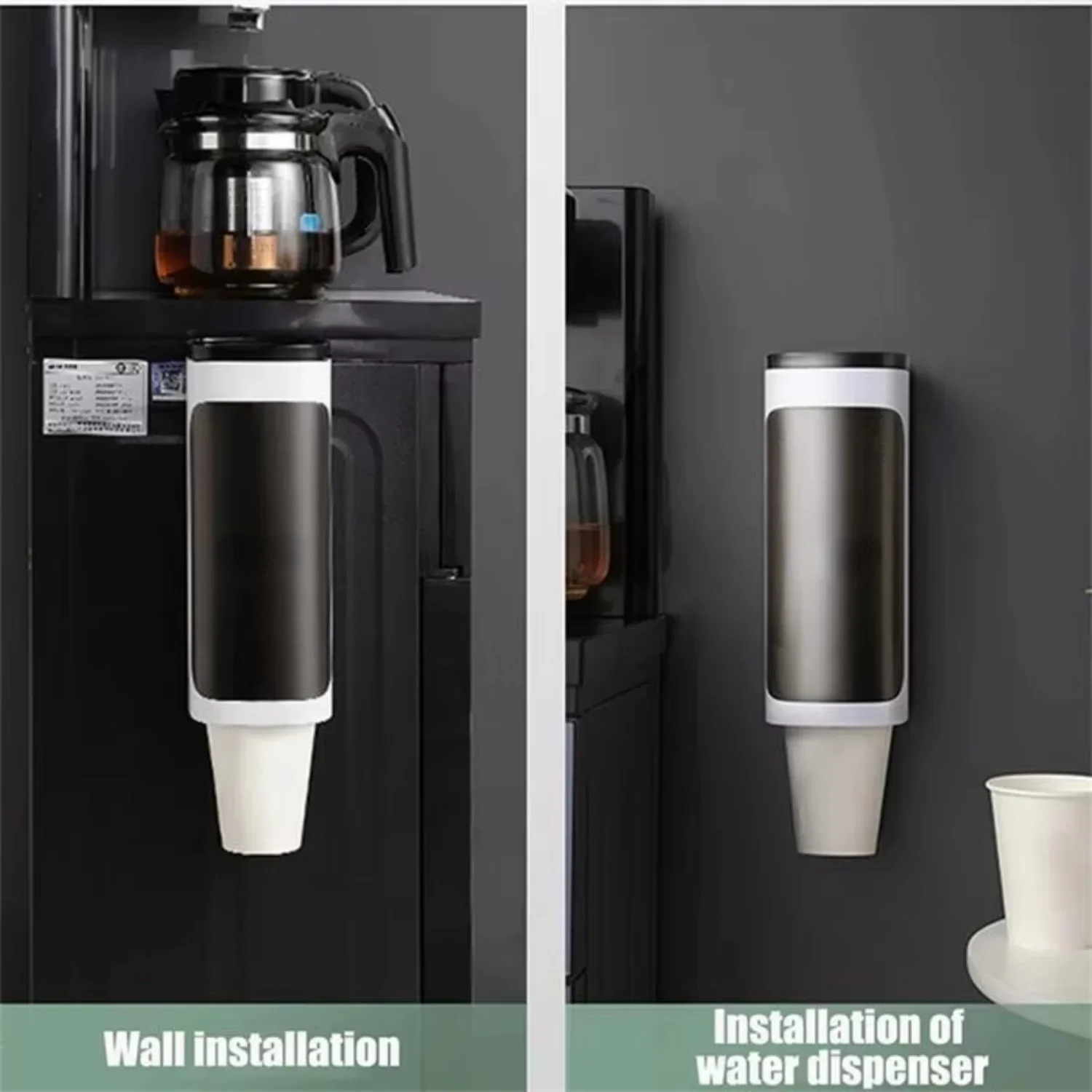 Автоматический выдвижной датчик чашки для воды в ванной комнате, настенная чашка с креплением, дефлектор для хранения дефлектора для домашнего офиса