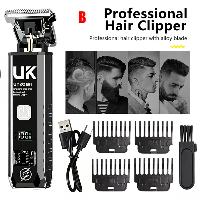 2026 Flash Sale！Professional Men's haircut machine kit | T9 Electric 0mm Hair Clippers USB Cordless barber Shaver equipment