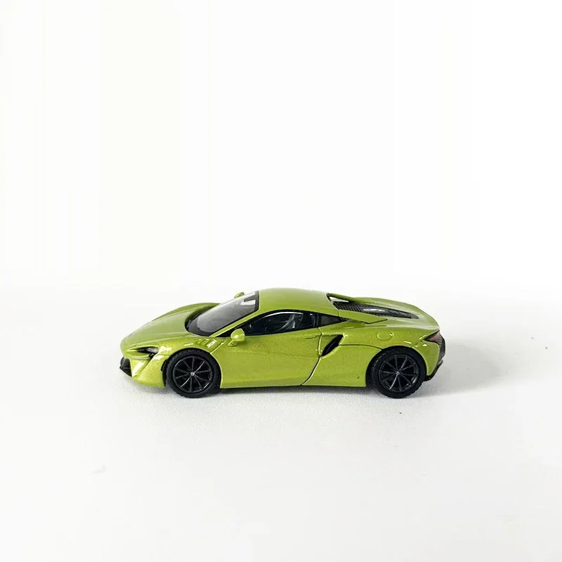 Coleção de veículos esportivos fundidos em liga de carro modelo MINIGT 1:64 # 496 LHD Maçã Verde