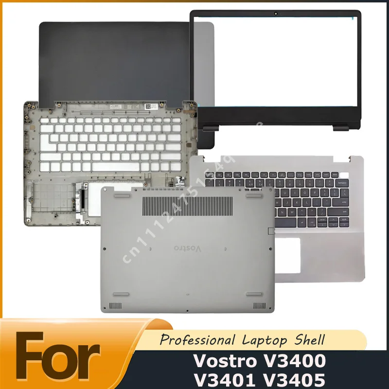 New  Laptop Screen Back Cover Screen Bezel keyboard US Palmrest Bottom Replacement For Vostro V3400 V3401 V3405