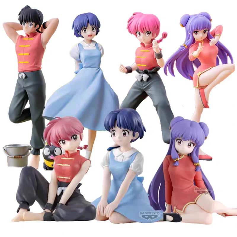 Original 13-18cm Ranma Nibun-No-Ichi 1/2 Ranma Tendou Akane champú animación Anime figura modelo decoración de escritorio Juguetes